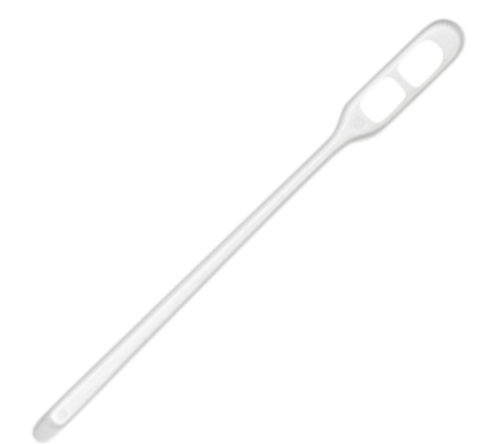 White disposable plastic coffee stirring sticks