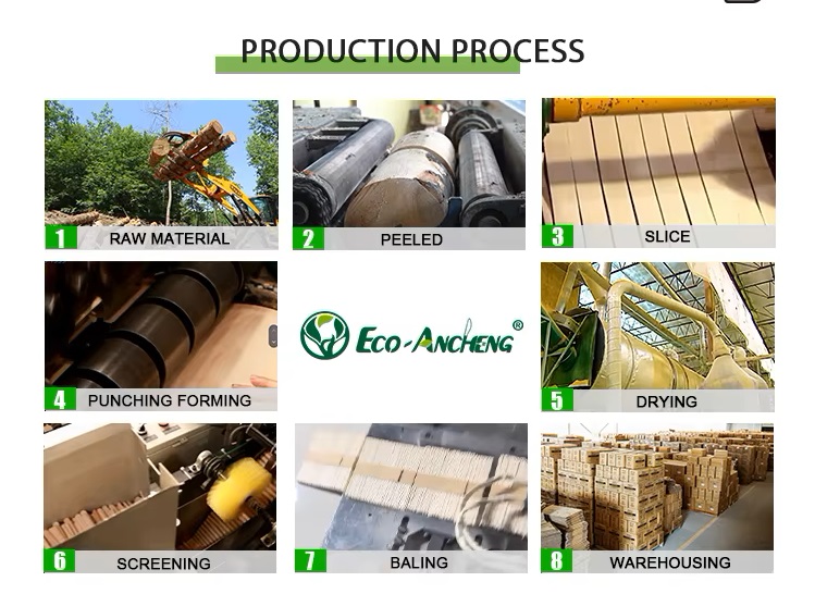 Production process of disposable coffee cocktail stirrers.