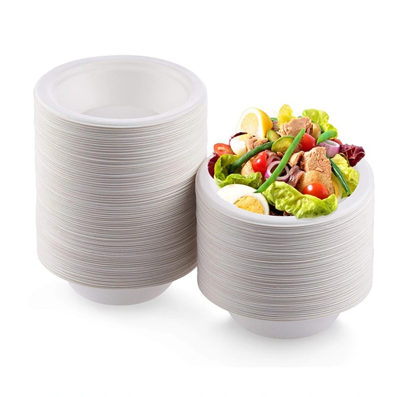 12oz 16oz Compostable Bagasse Pulp Salad Bowls