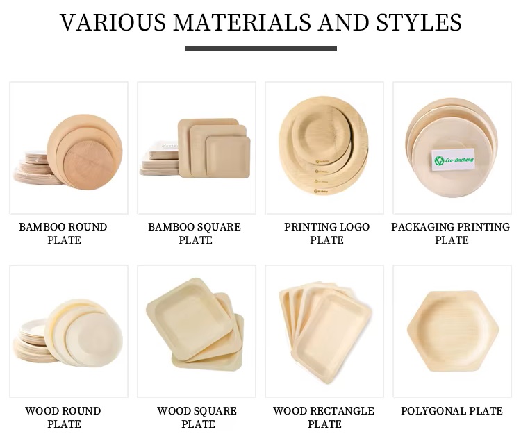 Ancheng compostable disposable tableware in different materials and styles