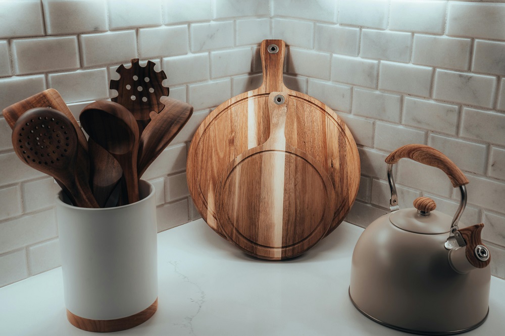 Wooden Utensils in the kitchen.