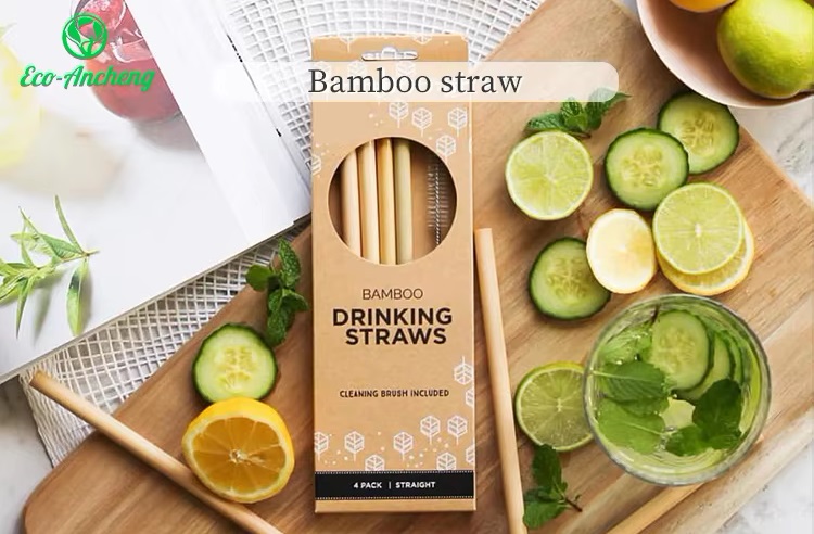 Ancheng's reusable bamboo straws come with a cleaning brush.