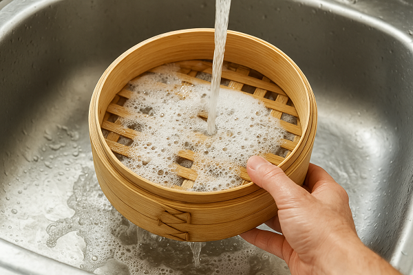 Clean small steamers with baking soda