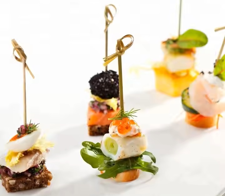 Use Bamboo Knot Skewer for appetizers.