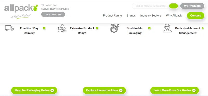 Allpack sustainability solution for businesses