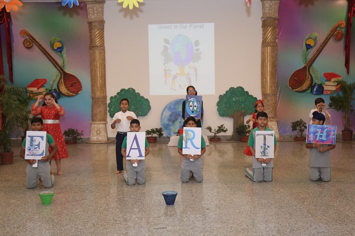 Children Celebrating Earth Day on School