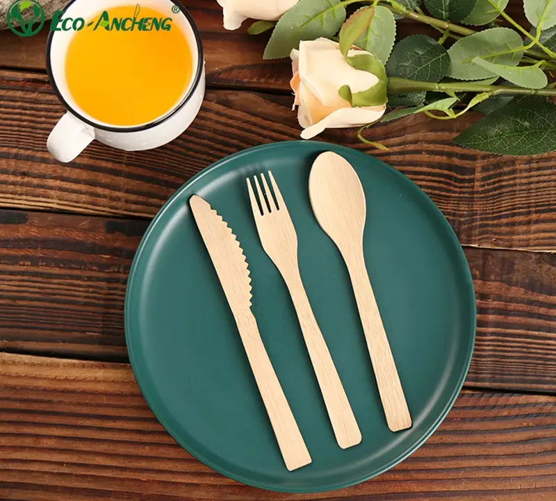 disposable utensils, including knife, fork and spoon