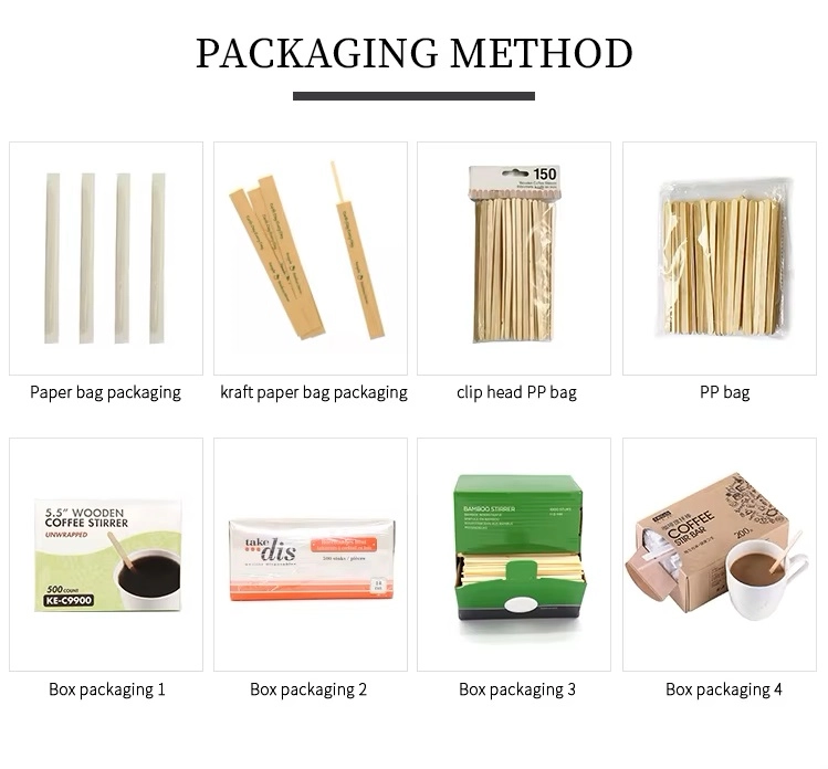 custom packaging of disposable stir sticks
