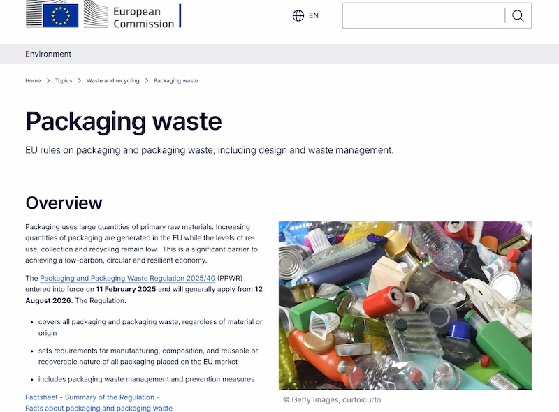Packaging and Packaging Waste Regulation 202540