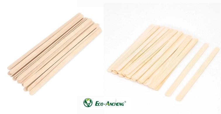 Wooden vs Bamboo Coffee Stir sticks