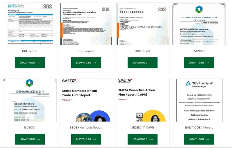 Ancheng's certifications
