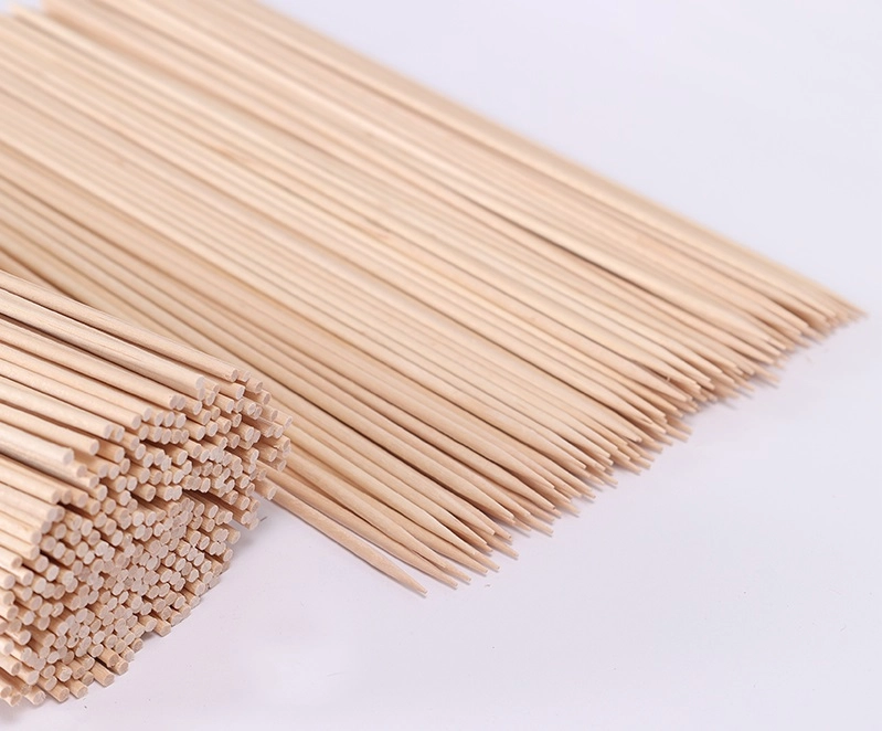 details of bamboo skewer sticks