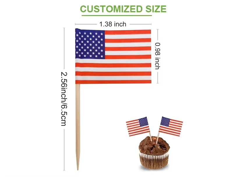 Custom Sizes for Cake Decorative Flags