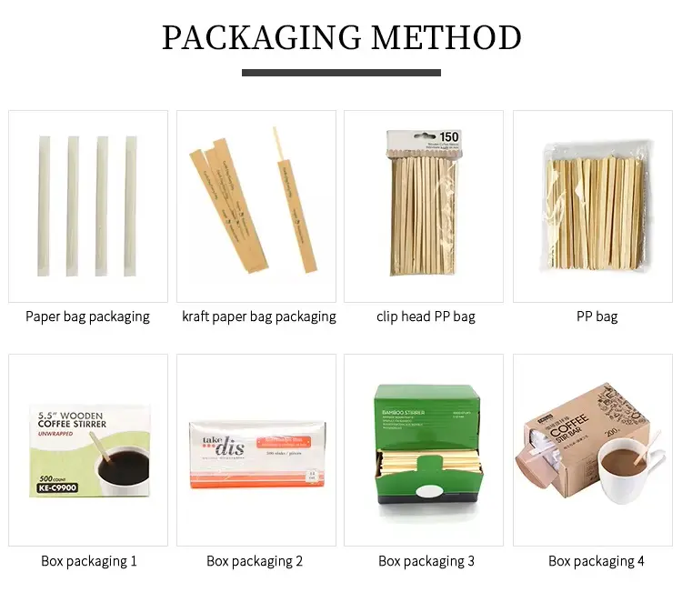 Packaging for custom coffee stirrers