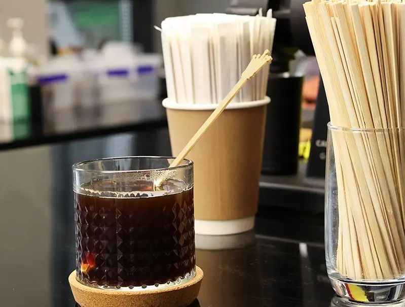 disposable bamboo coffee stirrer