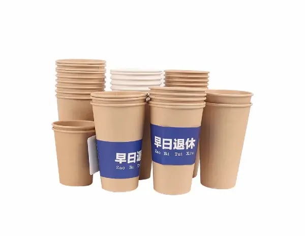 customized compostable cup with sleeve