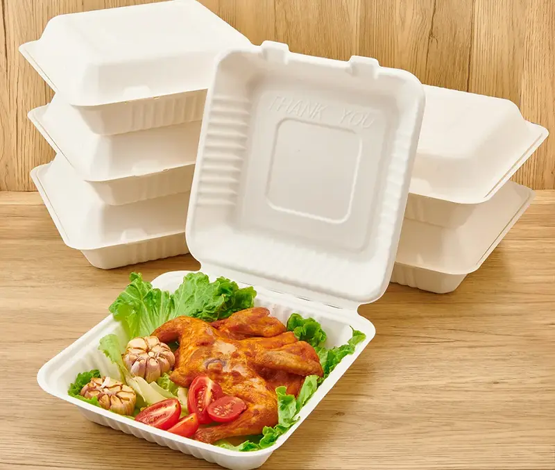 bagasse clamshell containers