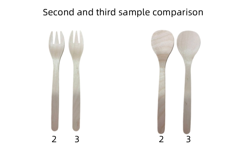 Comparison of Wooden Fork and Spoon Samples from the Second and Third Editions