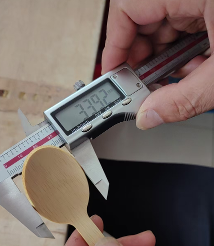 Dimension Inspection of Custom Disposable Bamboo Spoons