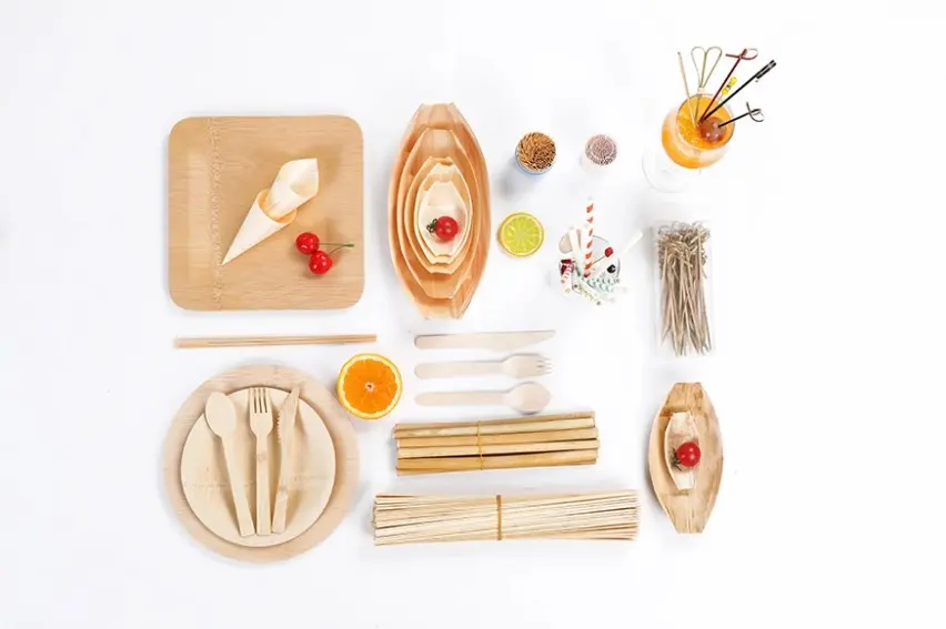 Compostable Bamboo Tableware Series