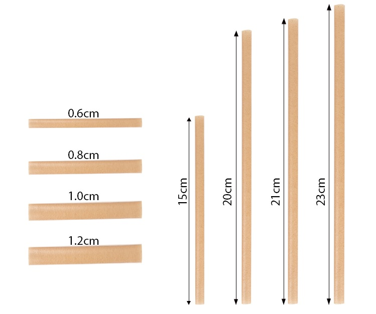 Common Sizes of Disposable Straws